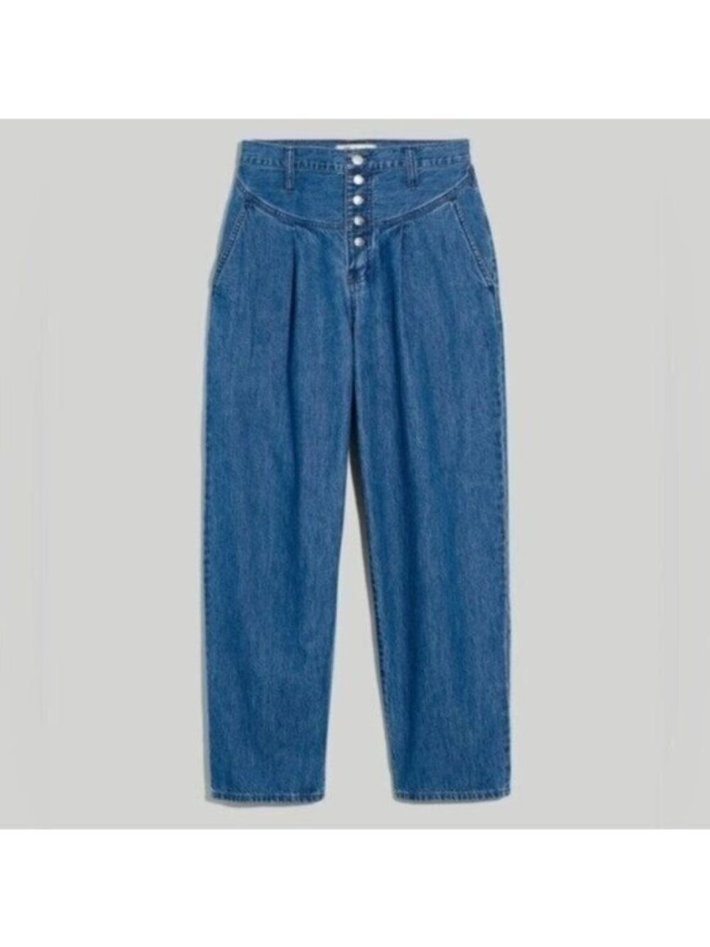 Madewell High Waist Vintage Jeans Button Fly Tapered Cotton Mod Yoke Waist